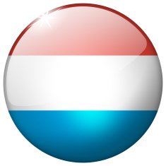 Luxembourg Round Glass Button