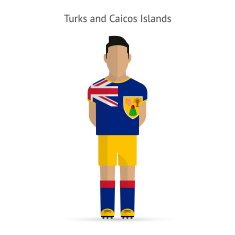 Turks and Caicos Islands football player Soccer uniform