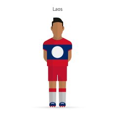 Laos football player Soccer uniform
