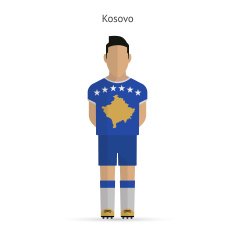 Kosovo football player Soccer uniform