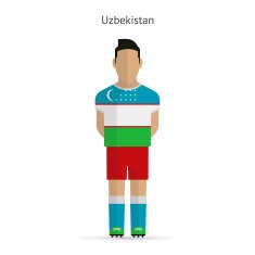 Uzbekistan football player Soccer uniform