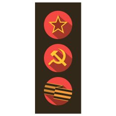 Set of flat style icons Soviet Union signs