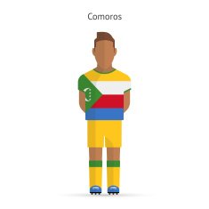 Comoros football player Soccer uniform