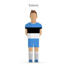 Estonia football player Soccer uniform