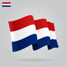 Flat and waving Dutch Flag