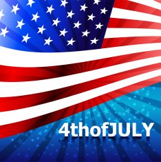 4th of july American independence day badge Vector