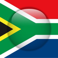 South Africa Flag Glossy Button