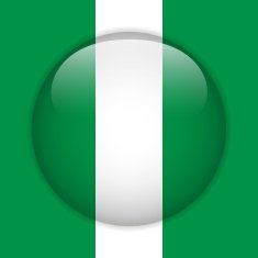 Nigeria Flag Glossy Button