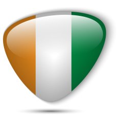 Ivory Coast Flag Glossy Button