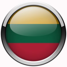 lithuania flag gel metal button
