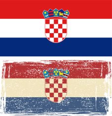 Croatian grunge flag N2