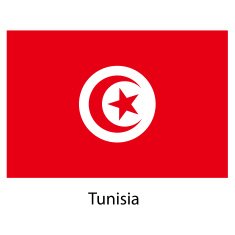 Flag of the country tunisia Vector illustration