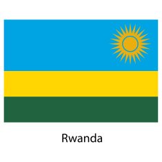 Flag of the country rwanda Vector illustration