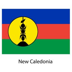Flag of the country new caledonia Vector illustration
