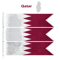 Quatar abstract flag