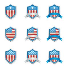 Patriotic Shields - incl jpeg