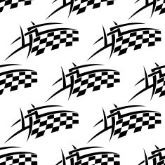 Stylized seamless pattern of a checkered flag