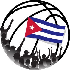 Cuban Basketball Fans Waving national flag