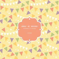 Party Decorations Bunting Frame Seamless Pattern Background