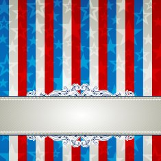 square usa background with stars and decorative frames