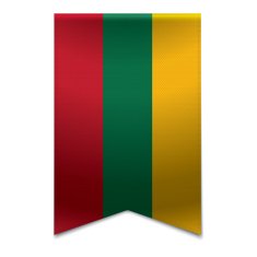 Ribbon banner - lithuanian flag