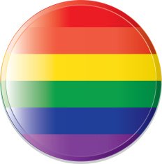 Rainbow or Pride Button Icon N2