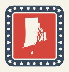 Rhode Island American state button