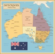 Vintage Map of Australia