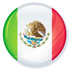 Super Glossy Mexico Flag Button REQUEST