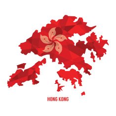 Map of Hong Kong Vector Illustration