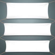 Empty White Banners