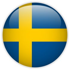 Sweden Flag Glossy Button N3