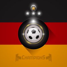 Germany soccer champions flag symbol