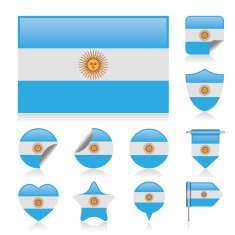 Argentina flag set N2