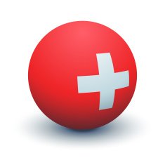 Swiss Flag Sphere Vector