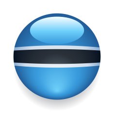 World Flag Button Botswana