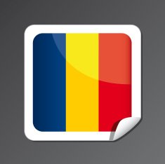 Romanian flag button