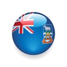 World Flag Button Falkland Islands