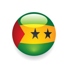 World Flag Button Sao Tome and Principe