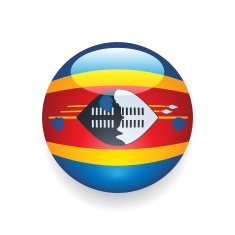 World Flag Button Swaziland