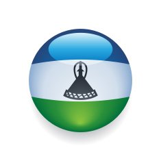 World Flag Button Lesotho