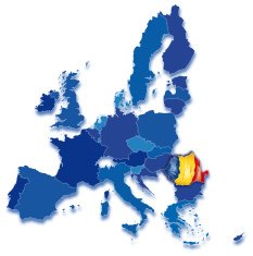 Romania on map of European Community