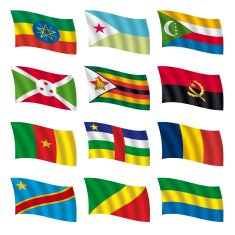 World flags waving N34