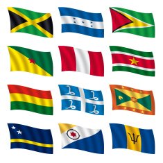 World flags waving N35 free image download