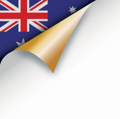 Corner page turn - Australian flag N2
