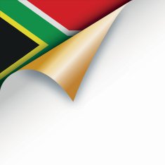 Page curl revealing South africa flag N2
