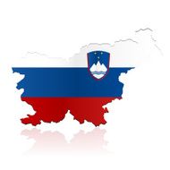 Slovenia flag map
