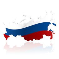 Russia Flag Map N6