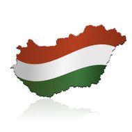 Hungary flag map