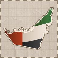 United Arab Emirates flag map